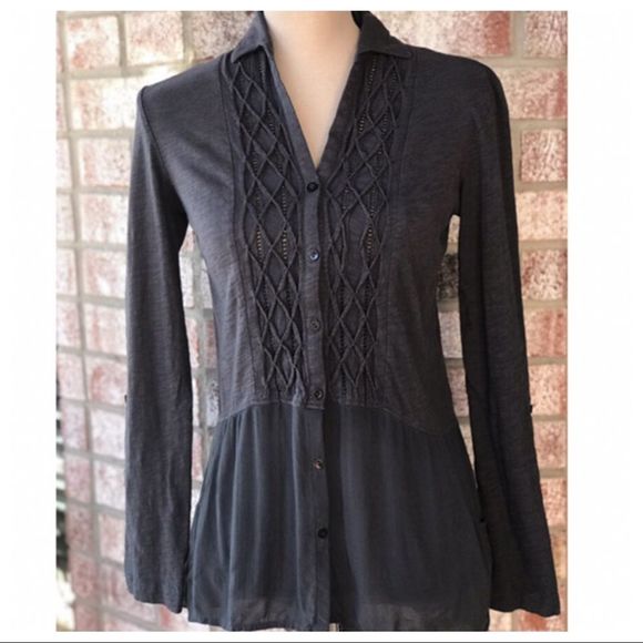 Anthro Meadow Rue Reha Henley Tunic - Picture 2 of 5